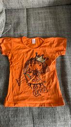 T shirt oranje - Koningsdag- maat 128, Jongen of Meisje, Zo goed als nieuw, Shirt of Longsleeve, Ophalen