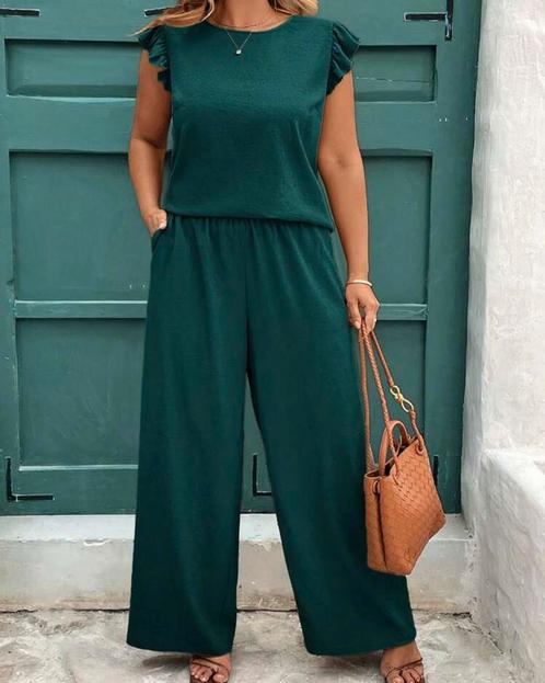 Set Jimena Donkergroen (44 tm 52) ** NIEUW **, Kleding | Dames, Grote Maten, Nieuw, Overige typen, Groen, Verzenden