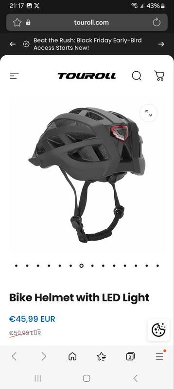 Professionele fietshelm NIEUW met LED verlichting  beschikbaar voor biedingen