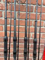 4x Nash Dward 9ft hengel met hoezen, Watersport en Boten, Ophalen of Verzenden, Gebruikt, Complete set