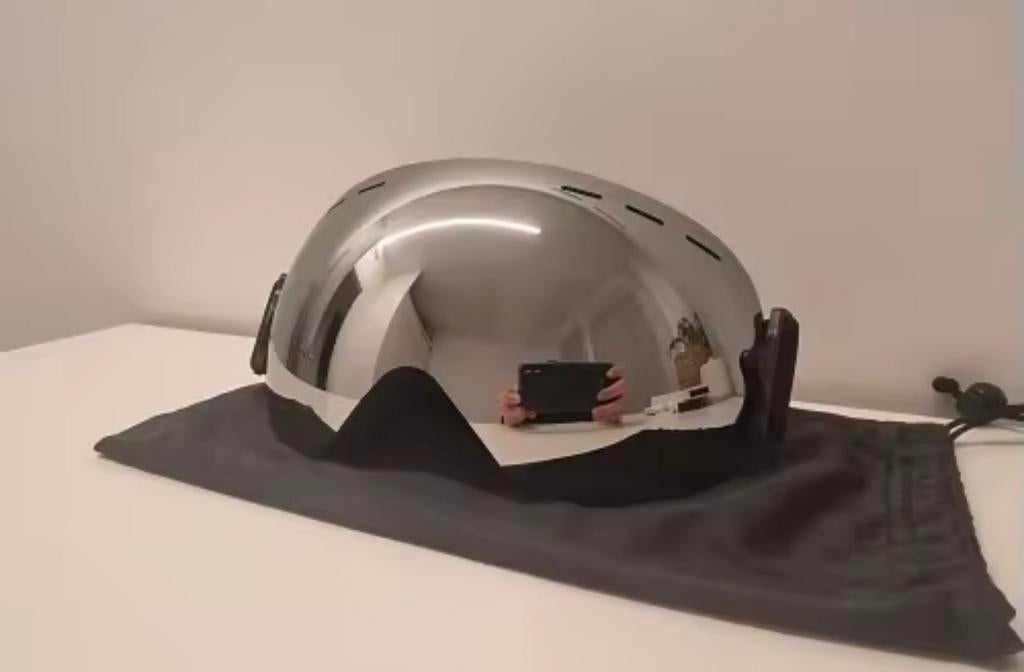 Reflecterende skibril, Sport en Fitness, Snowboarden, Verzenden, Zo goed als nieuw, Helm of Bescherming