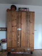 Degelijke steigerhouten kledingkast,1200mm breed, Huis en Inrichting, Kasten | Kledingkasten, Ophalen, 100 tot 150 cm, Met hangruimte