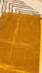 Vintage/Velvet/Gordijnen/Caramel/Goudbruin, Antiek en Kunst, Curiosa en Brocante, Ophalen of Verzenden