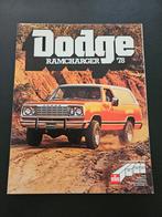 Brochure Dodge Ramcharger 1978 USA, Ophalen of Verzenden, Zo goed als nieuw
