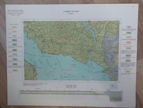 140 / Geologische kaart uit 1940 Bergen op Zoom kwartblad I, Boeken, Atlassen en Landkaarten, Zo goed als nieuw, Landkaart, Nederland