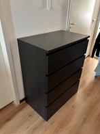 Ikea MALM ladekast zwart, Huis en Inrichting, Kasten | Ladekasten, Ophalen, Gebruikt, 50 tot 100 cm, 3 of 4 laden