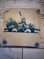 Antieke Delftsblauwe Tegel - Handgeschilderd, Antiek en Kunst, Antiek | Wandborden en Tegels, Ophalen of Verzenden