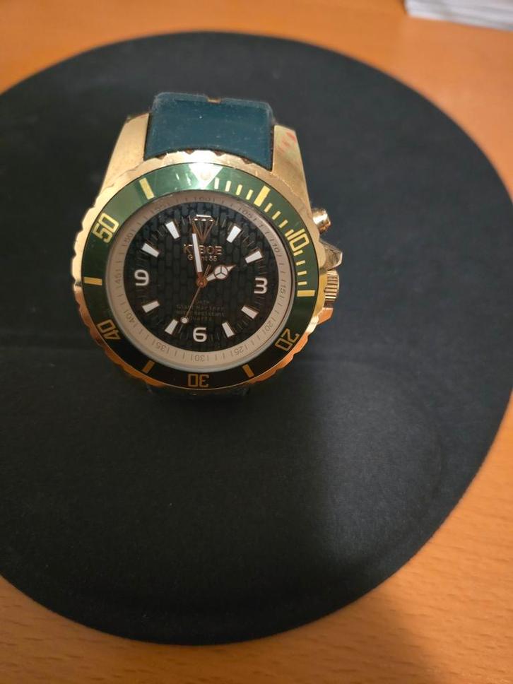 Goudkleurig Polshorloge, Sieraden, Tassen en Uiterlijk, Horloges | Heren, Gebruikt, Polshorloge, Overige merken, Overige materialen