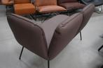 2 x bank / eetkamerbank Shuffle Jess design leer taupe, Ophalen, Zo goed als nieuw, Leer, Vijf, Zes of meer stoelen