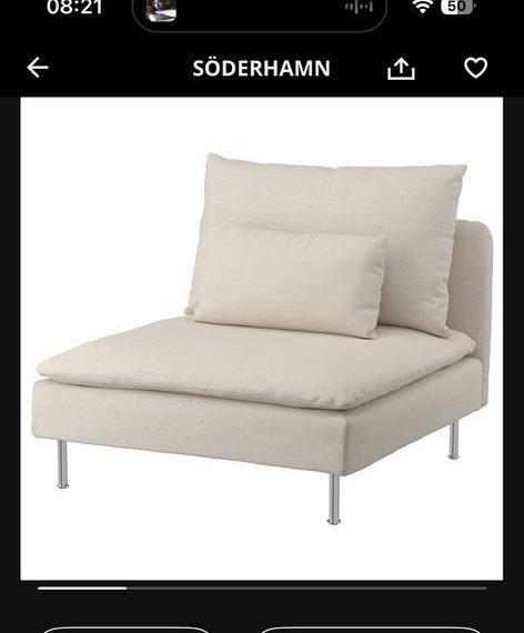 IKEA Söderhamn bank element beige, Huis en Inrichting, Banken | Sofa's en Chaises Longues, Zo goed als nieuw, Eenpersoons, Minder dan 150 cm