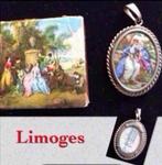 Prachtige Limoges kettinghanger met origineel opbergdoosje., Ophalen, Zo goed als nieuw