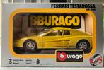 Bburago Ferrari Testarossa 1:24- Geel, Auto, Ophalen of Verzenden, Zo goed als nieuw, X