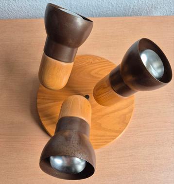 Vintage plafondlamp met drie verstelbare spots beschikbaar voor biedingen