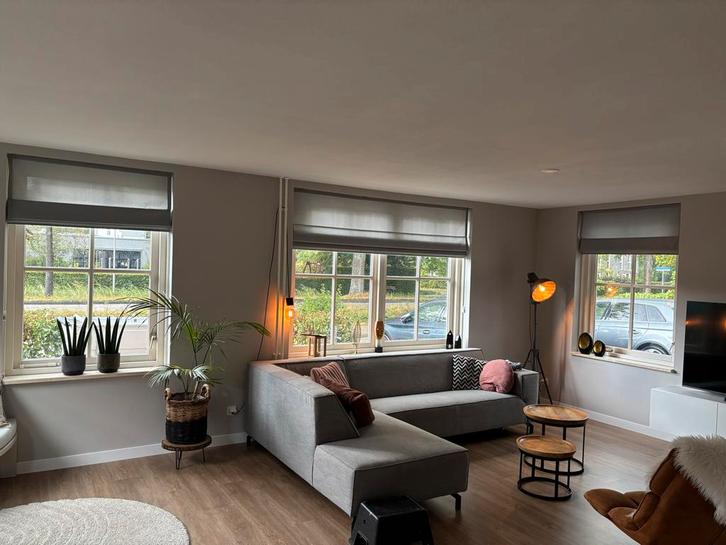 6x Inside Vouwgordijnen lichtgrijs 117x168 en 229x168, Huis en Inrichting, Stoffering | Gordijnen en Lamellen, Gebruikt, 150 tot 200 cm