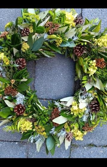 Groene Krans met Lampjes - 45cm beschikbaar voor biedingen