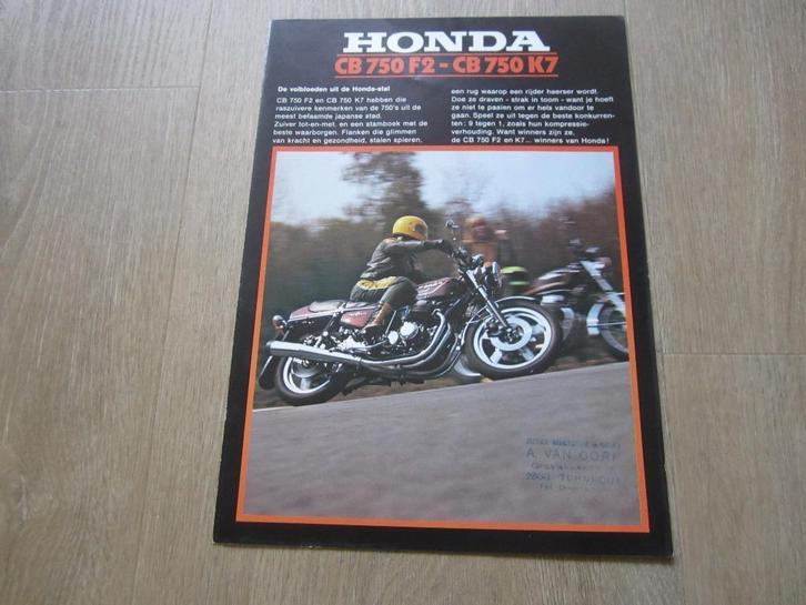 Honda CB 750 F2 / K7 brochure folder 1978 ?, Motoren, Handleidingen en Instructieboekjes, Honda, Ophalen of Verzenden