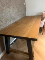 Eetkamertafel farmland 240x77x100, Ophalen, Eikenhout, 200 cm of meer, 50 tot 100 cm