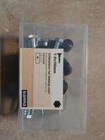 Golfplaat dak schroeven 7x110 met dopje 6 stuks, Kunststof, Zwart, Ophalen of Verzenden, Minder dan 5 m²