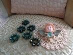 Brocante Kerst Engel en 6 Kaarsen Kransjes ** Mimosa **, Diversen, Kerst, Ophalen of Verzenden