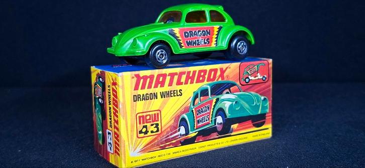 Matchbox Dragon Wheels - Zeldzaam! NR 43. BIEDEN, Hobby en Vrije tijd, Modelauto's | Overige schalen, Ophalen of Verzenden