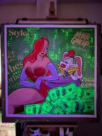 Addiel Arturo - waanzin voor jou, never give up 100 x 100 cm, Antiek en Kunst, Ophalen of Verzenden