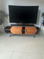 Televisiemeubel antraciet met hout, Ophalen, Zo goed als nieuw, 25 tot 50 cm, Minder dan 100 cm