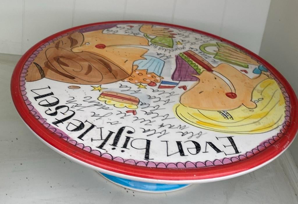 Blond taartplateau, Ophalen of Verzenden, Zo goed als nieuw, Aardewerk, Blond Amsterdam