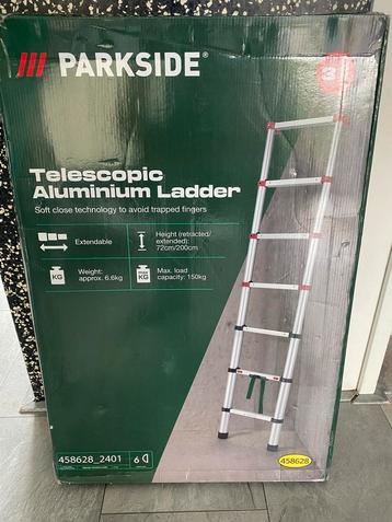 aluminium telescopische ladder, 7 treden, uittrekbaar beschikbaar voor biedingen
