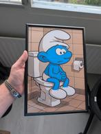 Smurf op de wc - Ingelijste poster, Overige typen, Bryanbaartmans@outlook.com, Nieuw, BryanDesign