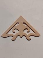 blank houten hoekornament 8,5 x 8,5 x 12 cm, Ophalen, Nieuw, Decoratie