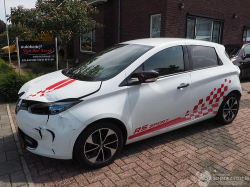 Renault ZOE R90 Entry huur accu (bj 2017, automaat), Auto diversen, Schadeauto's, Automaat, Elektrisch, Hatchback, Wit