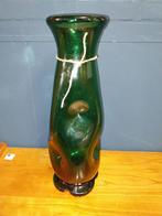 pinched vaas, ontworpen door Winslow Anderson voor Blenko,, Ophalen of Verzenden, Zo goed als nieuw, Groen, Glas