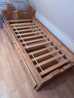 Steigerhouten bed - Robuust en uniek!, 90 cm, Eenpersoons, Bruin, Steigerhout