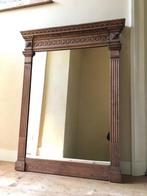 grote eiken Kasteel Spiegel Antiek 139 cm. Frans Loire, Antiek en Kunst, Ophalen, Rechthoekig, 100 tot 150 cm, 100 tot 150 cm