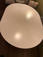 Ideale witte eettafel met tussenbladen, Huis en Inrichting, Tafels | Eettafels, Ophalen, Gebruikt, 100 tot 150 cm, 200 cm of meer