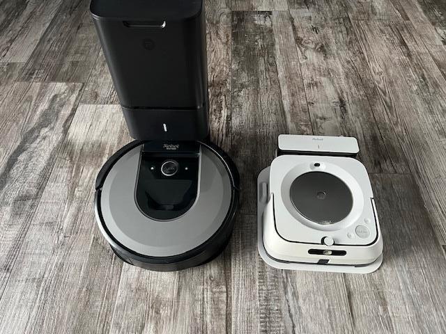 iRobot Roomba i7 Robotstofzuiger + Braava jet m6 Robotdweil, Witgoed en Apparatuur, Stofzuigers, Zo goed als nieuw, Robotstofzuiger