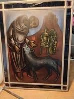 Glas in lood raamhanger, Ophalen