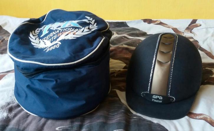 GPA PIKEUR cap goud brons bling, Dieren en Toebehoren, Paardrijkleding, Gebruikt, Dames, Cap, Ophalen of Verzenden