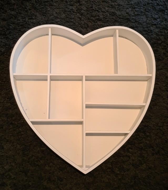 Hart met vakjes wanddecoratie 60 cm, Huis en Inrichting, Woonaccessoires | Spiegels, Ophalen of Verzenden, Zo goed als nieuw, Minder dan 100 cm