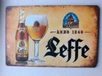 Leffe Reclamebord 30 bij 20 metaal, Verzamelen, Merken en Reclamevoorwerpen, Ophalen of Verzenden, Gebruikt, Reclamebord