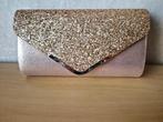 Nieuw- Feestelijke enveloppe schoudertas met glitters - Roze, Ophalen of Verzenden, Nieuw, Roze