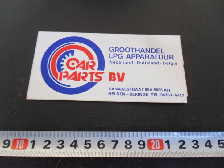 sticker Helden Beringe CAR PARTS BV LPG apparatuur, Verzamelen, Stickers, Zo goed als nieuw, Bedrijf of Vereniging, Ophalen