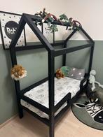 Stevig Houten Peuterbed Huisje - Handgemaakt, Ophalen, Gebruikt, 70 tot 85 cm, 140 tot 160 cm