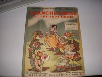 LEUKE bladmuziek ' Blanche Neige ' Sneeuwwitje 1938  beschikbaar voor biedingen