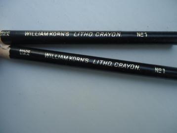 William Korn litho crayon potloden. beschikbaar voor biedingen