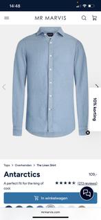 Mr marvis overhemd the linen antarctics maat xxl, Kleding | Heren, Overhemden, Ophalen of Verzenden, Zo goed als nieuw, Blauw