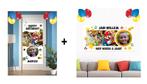 Super Mario muurposter deurposter met naam foto kind 120x60, Ophalen of Verzenden, Zo goed als nieuw, A1 t/m A3, Film en Tv