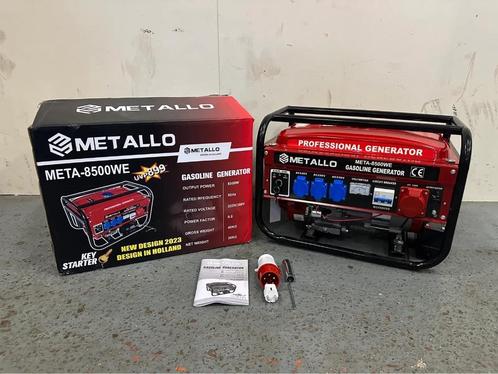 2024 Metallo META-8500WE stroomgenerator, Doe-het-zelf en Verbouw, Aggregaten, Nieuw, Benzine, Ophalen