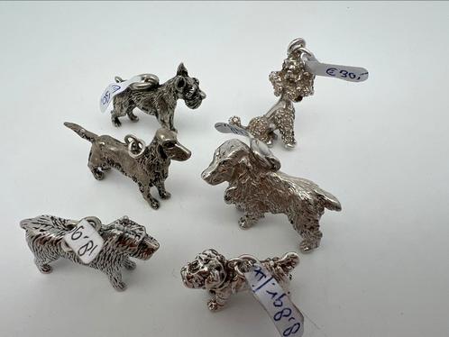 Zwaar massief zilveren hangers van honden., Sieraden, Tassen en Uiterlijk, Kettinghangers, Nieuw, Zilver, Zilver, Dier, Verzenden