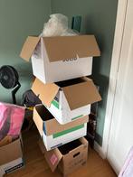Vier stevige Verhuisdozen + Bubble Wrap, Ophalen, Gebruikt, Bruin, Overige typen